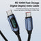 Câble USB-C 100W 3,9 pieds USB C vers USB C 5 A Charge Rapide Nylon Tressé Affichage LED Pour Samsung Xiaomi Huawei Accessoire de Téléphone