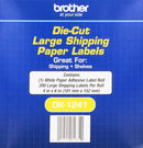 Brother DK1241 original Die-Cut grand papier blanc étiquettes d'expédition, 4'' x 6'',200 étiquettes