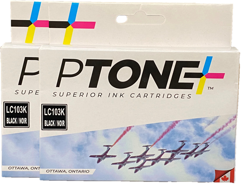 Ptone® – Cartouche d'encre LC-103 noire rendement élevé (LC103BK) – Qualité Supérieur. - S.O.S Cartouches inc.
