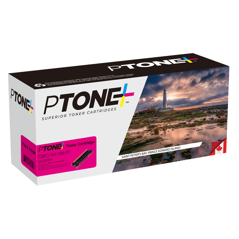 Ptone® – Cartouche toner TN-115 magenta rendement élevé (TN115M) – Qualité Supérieur. - S.O.S Cartouches inc.