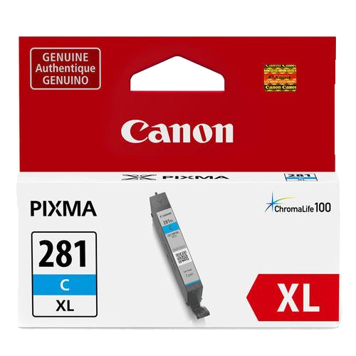 Canon® – Cartouche d'encre CLI-281XL cyan haut rendement (2034C001) - S.O.S Cartouches inc.