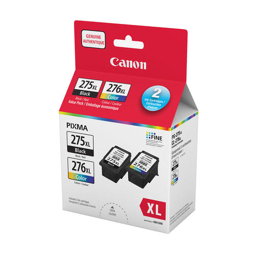 Canon® -PG-275XL CL-276XL original high capacity black and color combo ink cartridge (4981C006)