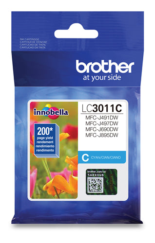 Brother® – Cartouche d'encre LC-3011 cyan rendement stantard (LC3011CS) - S.O.S Cartouches inc.