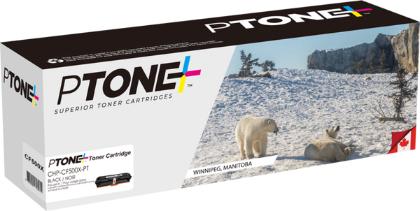 Ptone® – Cartouche toner 202X noire rendement élevé (CF500X) – Qualité Supérieur. - S.O.S Cartouches inc.