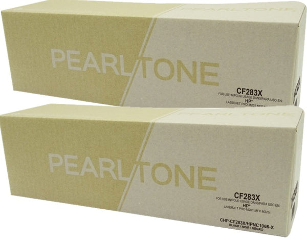 Pearltone® – Cartouche toner 83X noire rendement élevé paq.2 (CF283XD) – Modèle économique. - S.O.S Cartouches inc.