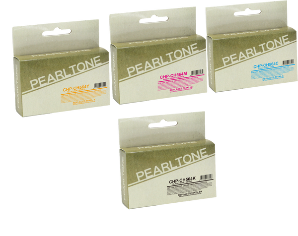 Pearltone® – Cartouche d'encre 564XL BK/C/M/Y rendement élevé paq.4 (HP564CL4) – - S.O.S Cartouches inc.