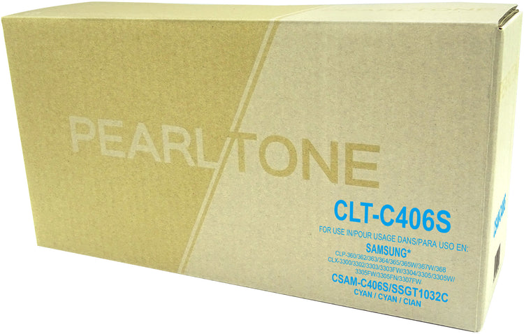 Pearltone® – Cartouche toner CLT-C406S cyan rendement standard (CLTC406) – Modèle économique. - S.O.S Cartouches inc.