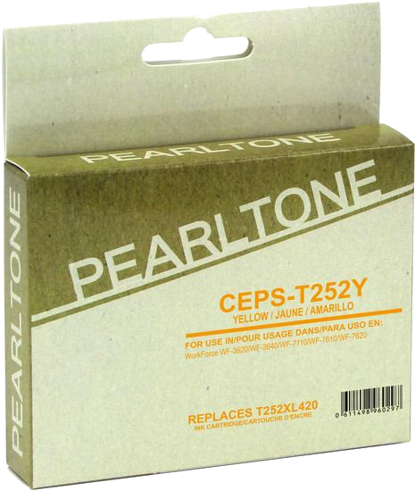Pearltone® – Cartouche d'encre 252XL jaune rendement élevé (T252XL420) – Modèle économique. - S.O.S Cartouches inc.