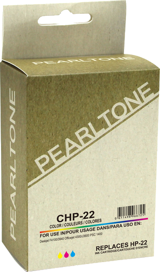 Pearltone® – Cartouche d'encre 22XL trois couleurs rendement élevé (C9352A) – Modèle économique. - S.O.S Cartouches inc.