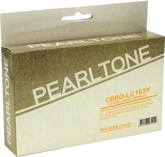 Pearltone® – Cartouche d'encre LC-103 jaune rendement élevé (LC103Y) – Modèle économique. - S.O.S Cartouches inc.