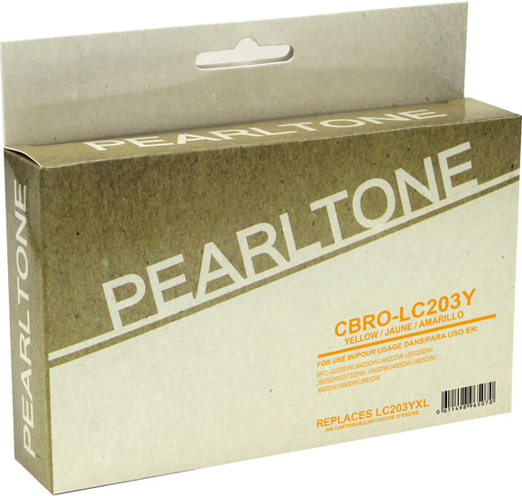 Pearltone® – Cartouche d'encre LC-203 jaune rendement élevé (LC203Y) – Modèle économique. - S.O.S Cartouches inc.
