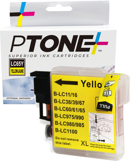 Ptone® – Cartouche d'encre LC-61 jaune rendement élevé (LC61Y) – Qualité Supérieur. - S.O.S Cartouches inc.