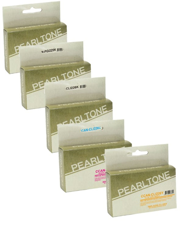 Pearltone® – Cartouche d'encre PGI-225 CLI-226 BK/BK/C/M/Y rendement standard paq.5 (PGI225CL5) – Modèle économique. - S.O.S Cartouches inc.
