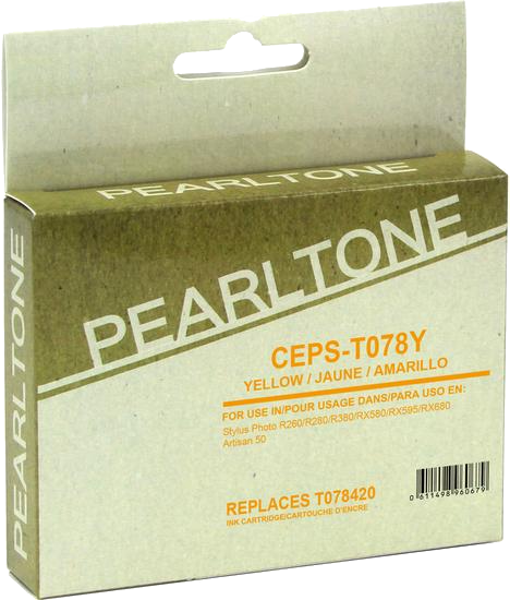 Pearltone® – Cartouche d'encre 78 (784) jaune rendement standard (T078420) – Modèle économique. - S.O.S Cartouches inc.