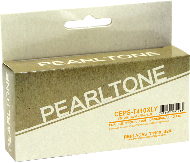 Pearltone® – Cartouche d'encre 410XL jaune rendement élevé (T410XL420) – Modèle économique. - S.O.S Cartouches inc.