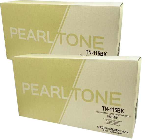 Pearltone® – Cartouche toner TN-115 noire rendement élevé paq.2 (TN115BK2) – Modèle économique. - S.O.S Cartouches inc.