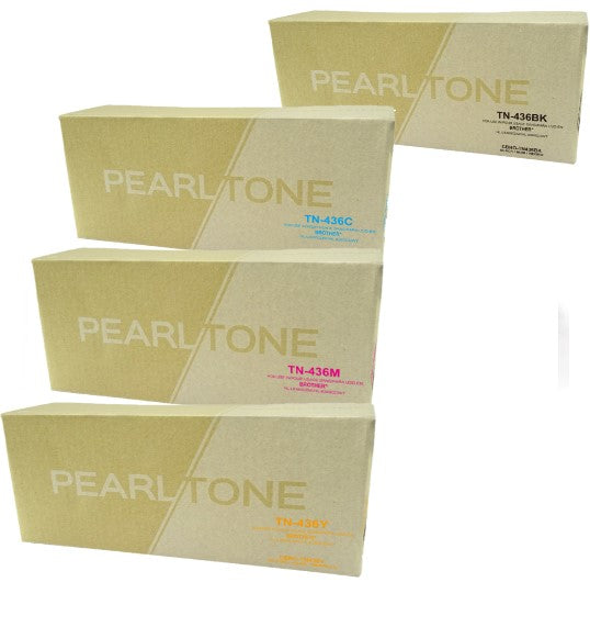 Pearltone® – Cartouche toner TN-436 BK/C/M/Y rendement élevé paq.4 (TN436CL4) – Modèle économique. - S.O.S Cartouches inc.