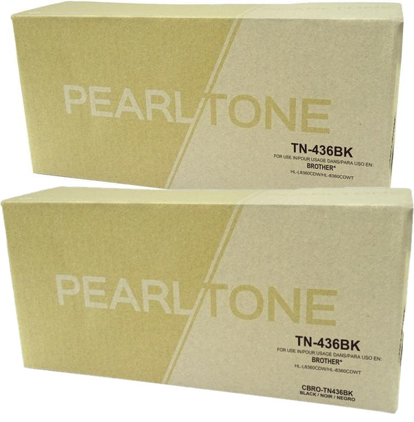 Pearltone® – Cartouche toner TN-436 noire rendement élevé paq.2 (TN436BK2) – Modèle économique. - S.O.S Cartouches inc.
