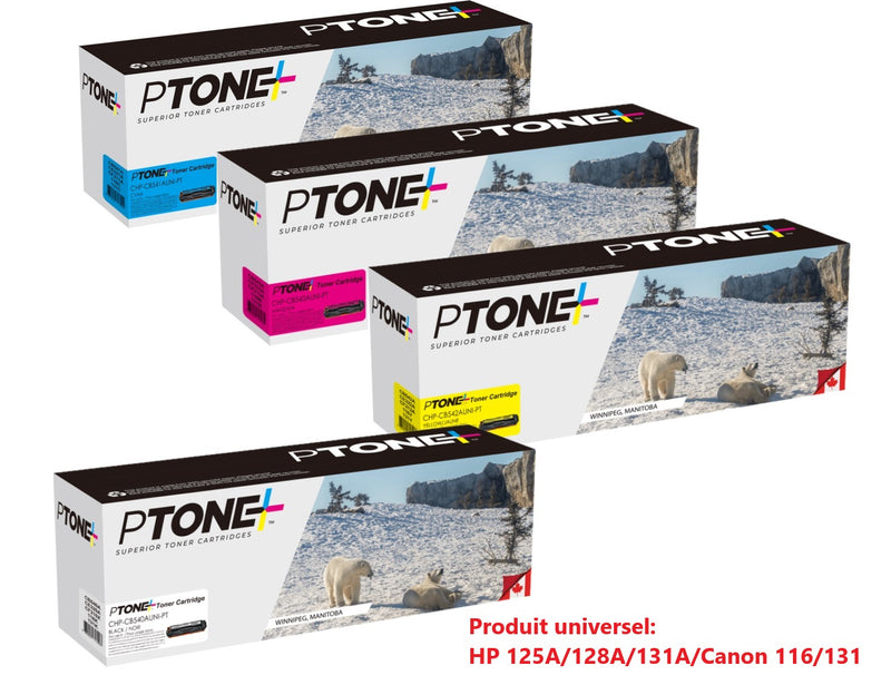 Ptone® – Cartouche toner 131 BK/C/M/Y rendement standard paq.4 (131CL4) – Qualité Supérieur. - S.O.S Cartouches inc.
